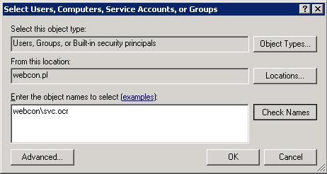 The image shows providing the login